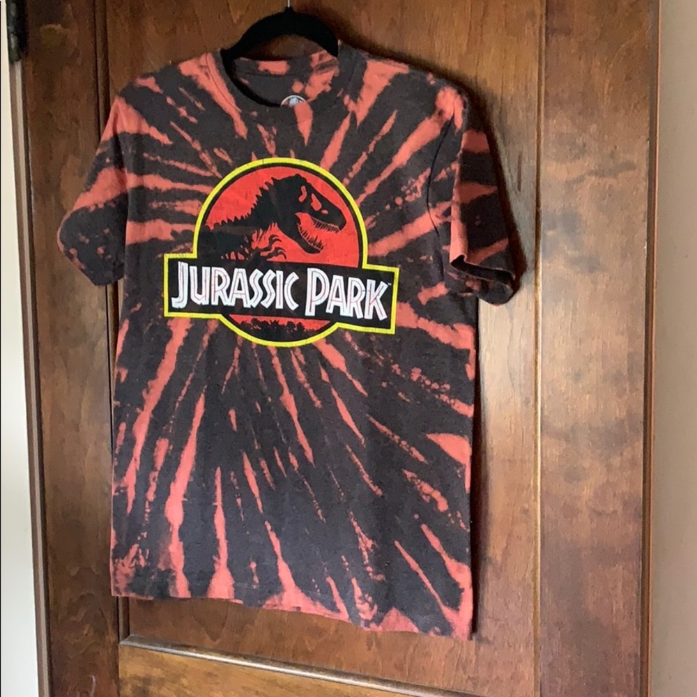 tye dye jurassic park tee